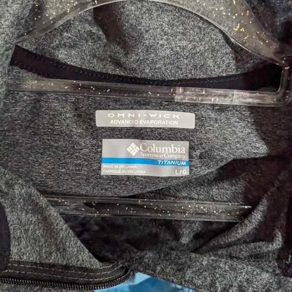 Columbia Tech Knit Quarter Zip Pullover Sz L - Picture 12 of 13